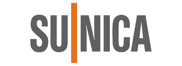 Logo of "SUNICA" with "SU" and "NICA" separated by an orange vertical line.