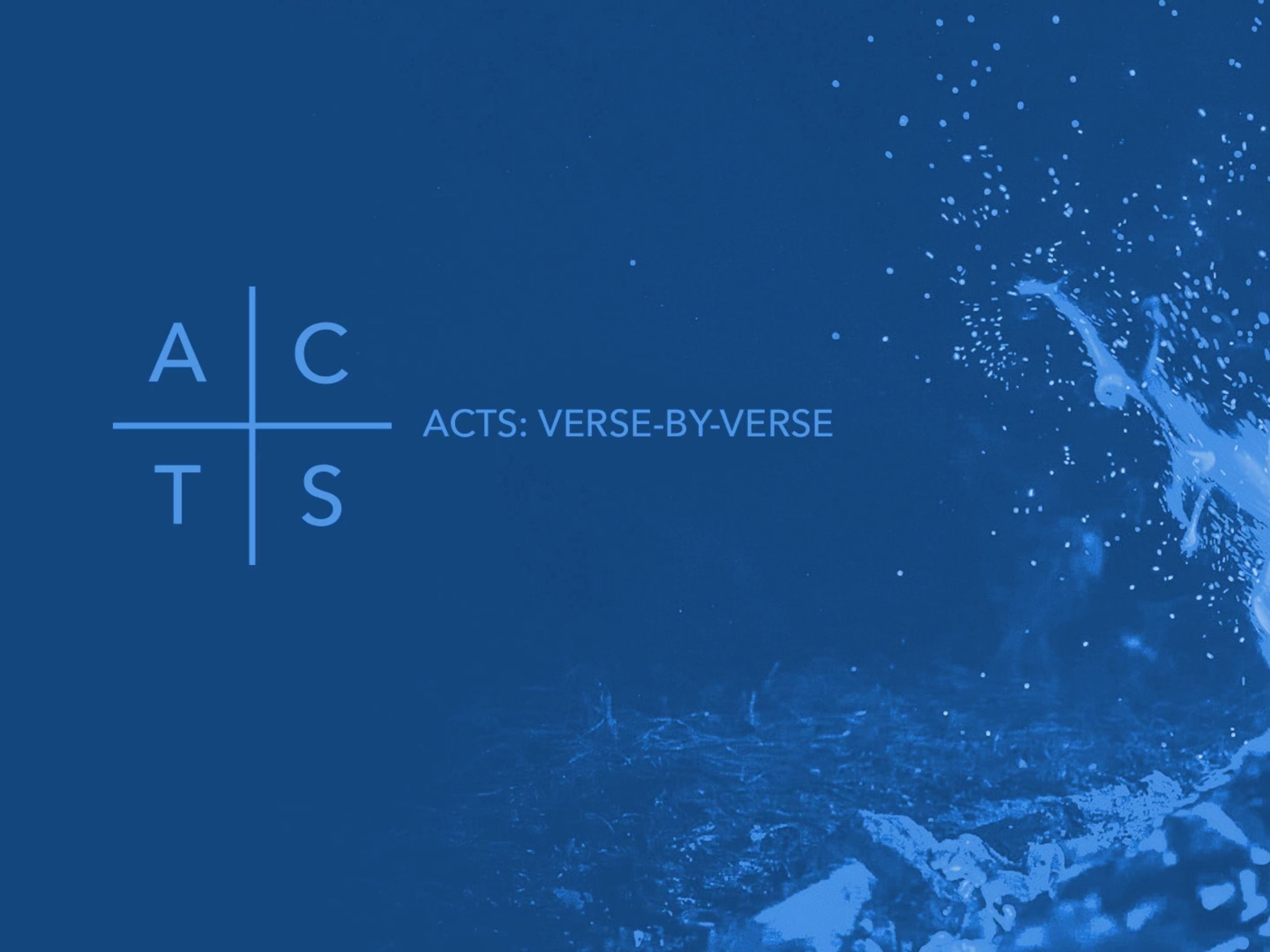 Acts: Verse by Verse